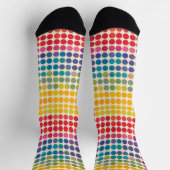 Abstraktes Rainbow Dot Muster Socken (Oben)
