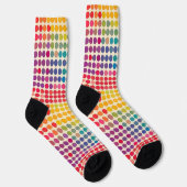 Abstraktes Rainbow Dot Muster Socken (Rechts)