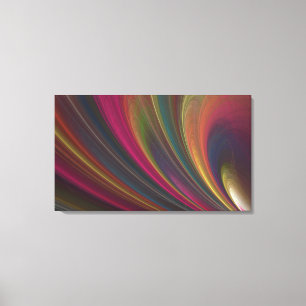 Abstraktes Rainbow Fraktal Wrapped Canvas Print Leinwanddruck