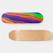 Abstraktes Rainbow-Holografisches Iridescent-Muste Skateboard (Horizontal)