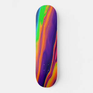 Abstraktes Rainbow-Holografisches Irisiertes Muste Skateboard