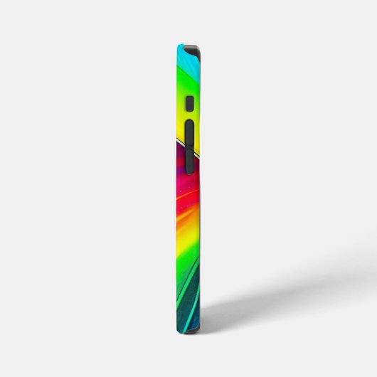 Abstraktes Rainbow-iPhone 12 Mini-Gehäuse, glänzen iPhone Hülle (Linke Seite)