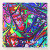 Abstraktes Rainbow Paint Swirt Muster Glasuntersetzer (Vorderseite)