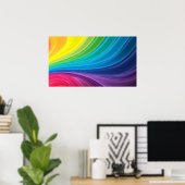 Abstraktes Rainbow Swirl Poster (Heimbüro)