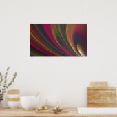 Abstraktes Rainbow Swirl Poster (Küche)