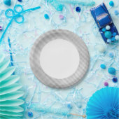 abstraktes Rastermuster Pappteller (Party)