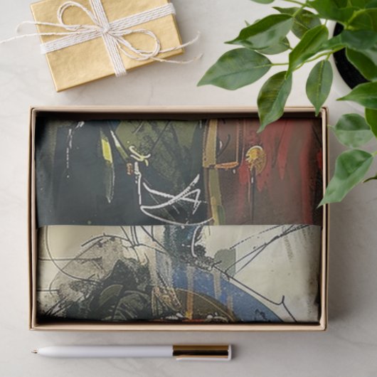 Abstraktes Raubtier Seidenpapier (Geschenk)