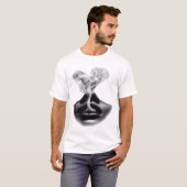 Abstraktes Rauch-Gesichts-Grafik Herren T-Shirt (Vorne ganz)