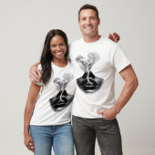 Abstraktes Rauch-Gesichts-Grafik Herren T-Shirt (Unisex)
