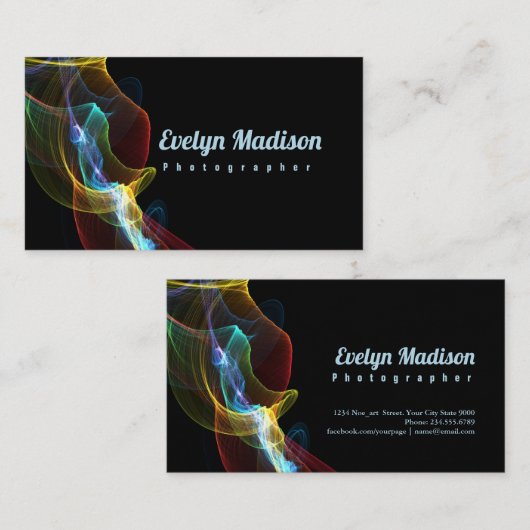 Abstraktes Rauchband y78u Visitenkarte (Vorne/Hinten)