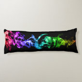 Abstraktes Rauchen - Ein Regenbogen im Dunkeln Bo Seitenschläferkissen (Rückseite)