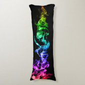 Abstraktes Rauchen - Ein Regenbogen im Dunkeln Bo Seitenschläferkissen (Vorderseite Vertikal)