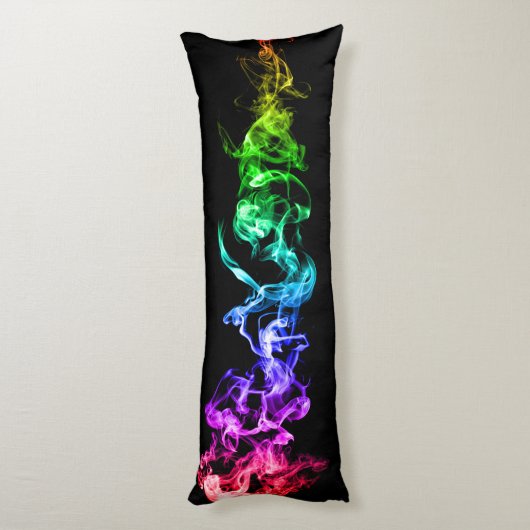 Abstraktes Rauchen - Ein Regenbogen im Dunkeln Bo Seitenschläferkissen (Rückseite (Vertikal))