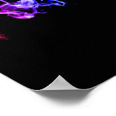 Abstraktes Rauchen - Ein Regenbogen im Dunkeln Poster (Ecke)