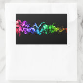 Abstraktes Rauchen - Ein Regenbogen im Dunkeln Rechteckiger Aufkleber (Tasche)