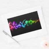 Abstraktes Rauchen - Ein Regenbogen im Dunkeln Rechteckiger Aufkleber (Umschlag)