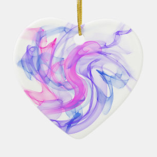 Abstraktes Rauchen im Wasser Keramik Ornament