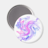 Abstraktes Rauchen im Wasser Magnet (Vorderseite/Rückseite)