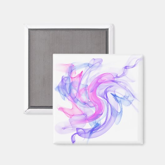 Abstraktes Rauchen im Wasser Magnet (Vorderseite/Rückseite)