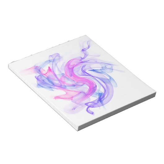 Abstraktes Rauchen im Wasser Notizblock (angewinkelt)