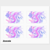 Abstraktes Rauchen im Wasser Rechteckiger Aufkleber (Blatt)