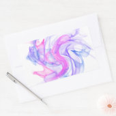 Abstraktes Rauchen im Wasser Rechteckiger Aufkleber (Umschlag)