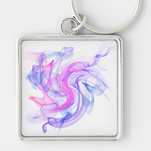 Abstraktes Rauchen im Wasser Schlüsselanhänger (Vorne)