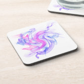 Abstraktes Rauchen im Wasser Untersetzer (Linke Seite)