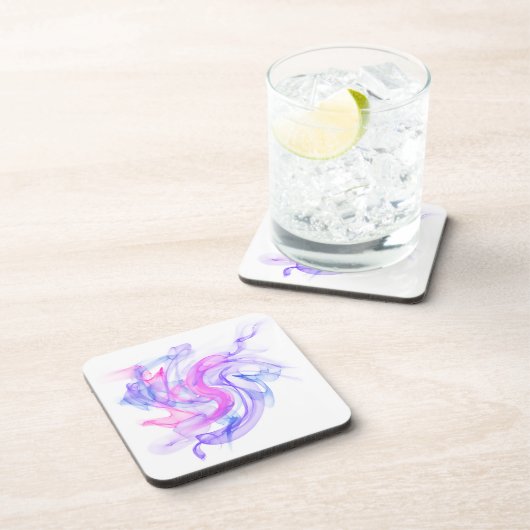Abstraktes Rauchen im Wasser Untersetzer (Rechte Seite)