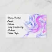 Abstraktes Rauchen im Wasser Visitenkarte (Rückseite)