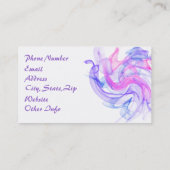 Abstraktes Rauchen im Wasser Visitenkarte (Rückseite)