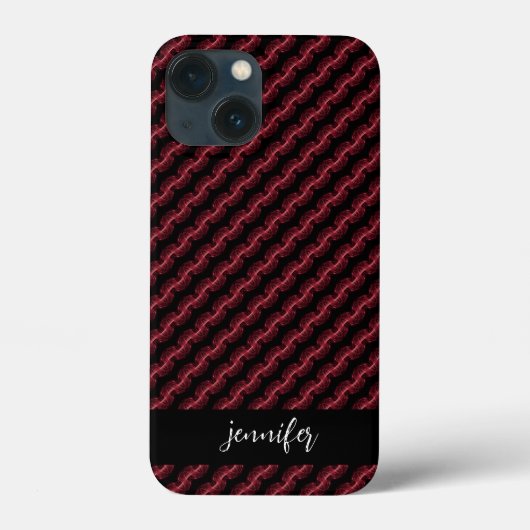 Abstraktes Rauchmuster mit individuellem Namen Case-Mate iPhone Hülle (Rückseite)