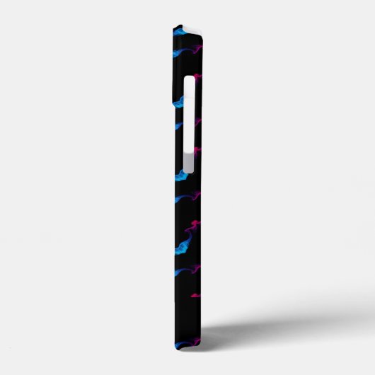 Abstraktes Rauchmuster mit individuellem Namen Case-Mate iPhone Hülle (Rückseite / Links)