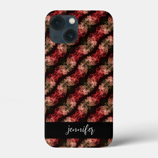 Abstraktes Rauchmuster mit individuellem Namen Case-Mate iPhone Hülle (Rückseite)