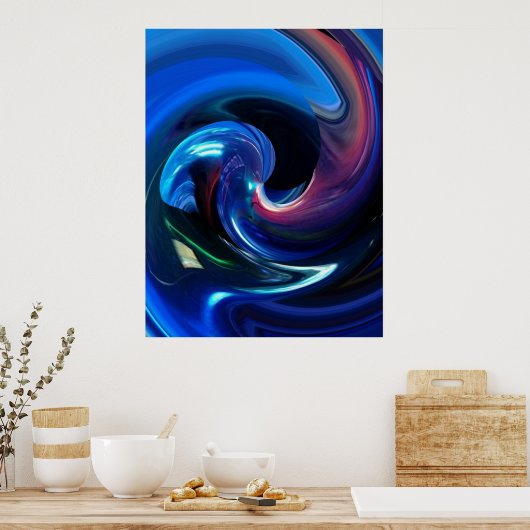 Abstraktes Raumschiff-Poster Poster (Küche)