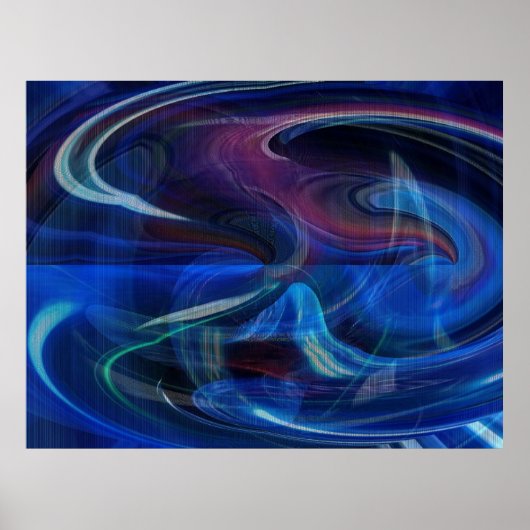 Abstraktes Raumschiff Uncloaking Poster (Vorne)