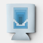 Abstraktes Rechteck in Blau Dosenkühler (Rückseite)