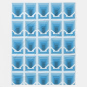 Abstraktes Rechteck in Blau Fleecedecke (Vorderseite)