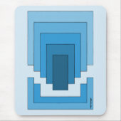 Abstraktes Rechteck in Blau Mousepad (Vorne)