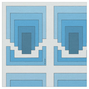 Abstraktes Rechteck in Blau Stoff