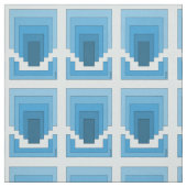 Abstraktes Rechteck in Blau Stoff (Muster)