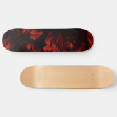 Abstraktes Red and Black Skateboard Deck (Horizontal)