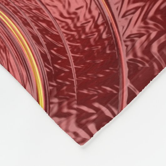 Abstraktes Red Fiery Fraktal Fleecedecke (Ecke)