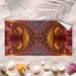 Abstraktes Red Fiery Fraktal Strandtuch