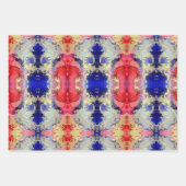 Abstraktes Red Gold Lila Geschenkpapier Set (Vorderseite 3)