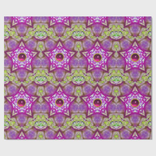 ABSTRAKTES RED PINK LILA FUCHSIA STARTEN MIT GEMS GESCHENKPAPIER (Flach)