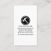 Abstraktes Red Rooftop Gebäude Visitenkarte (Rückseite)