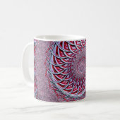 Abstraktes Red Spiral Fraktal Kaffeetasse (Vorderseite Links)