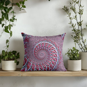 Abstraktes Red Spiral Fraktal Kissen