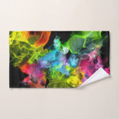 Abstraktes Regenbogen Aquarellfarben Tinte Badhandtuch Set (Handtuch)